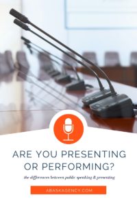 are you presenting or performing