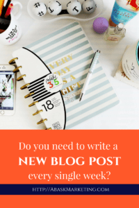 do you need to write a blog post every week?