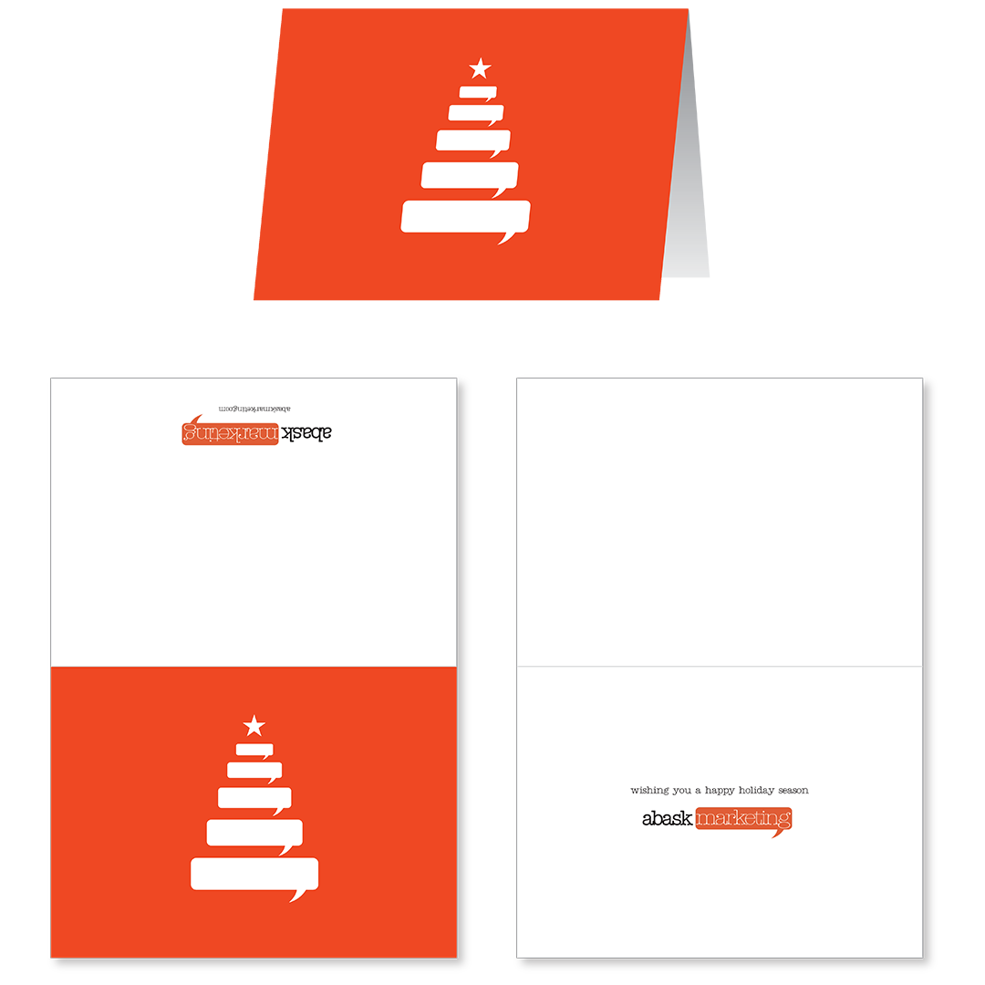 abask marketing logo tree holiday cards
