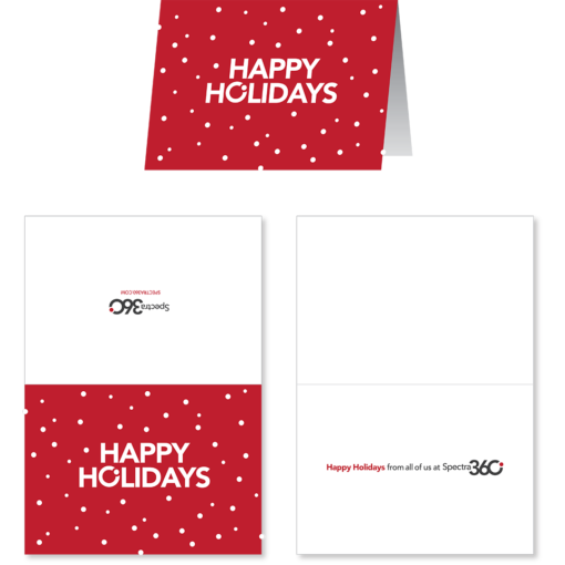spectra360 "happy holidays" with logo card