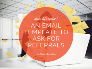 an email template to ask for referrals link